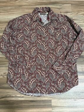 Stetson Shirt Mens XL Multicolor Paisley Pearl Snap Western Long Sleeve Cotton